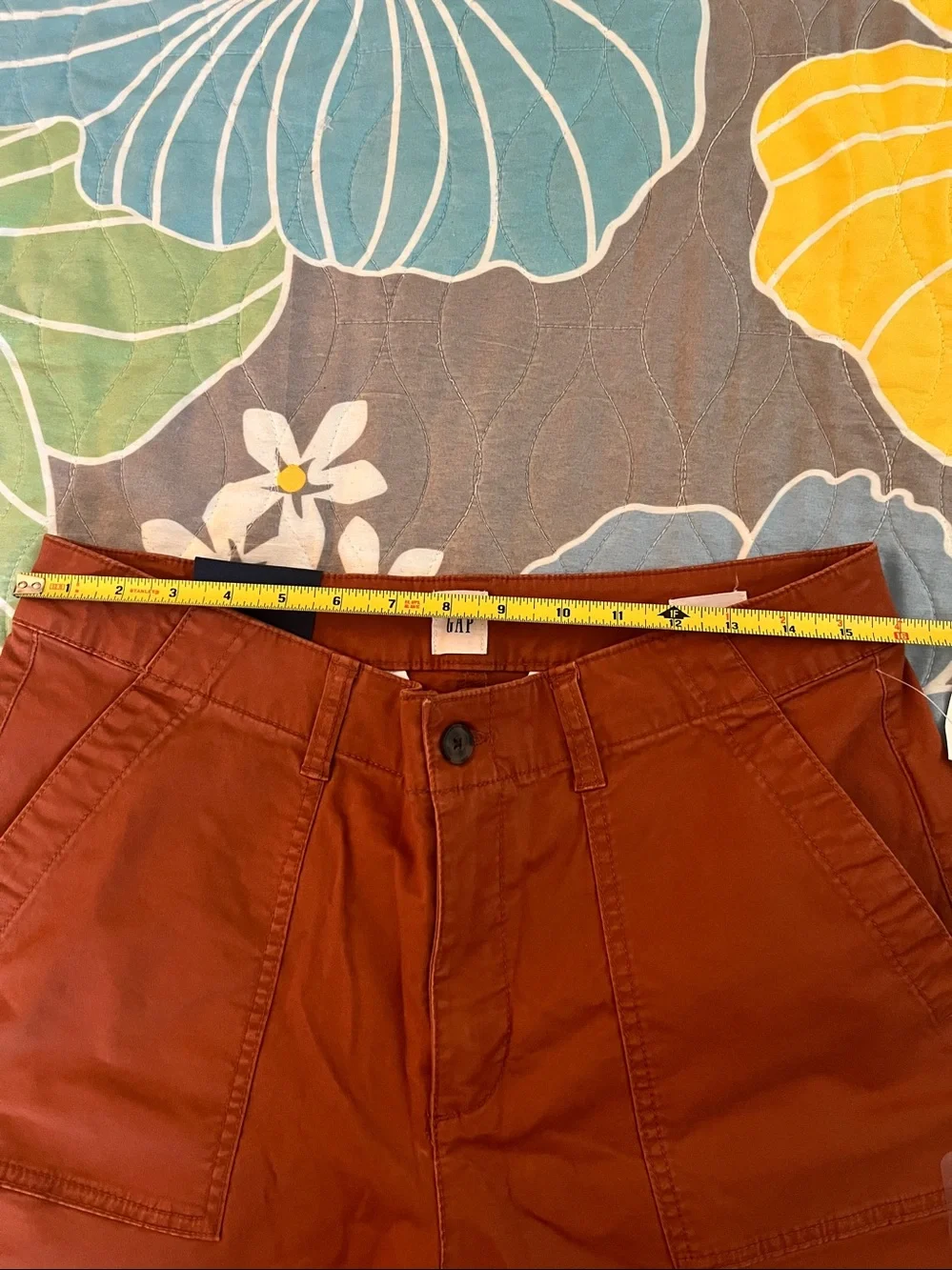 NWT Gap Girlfriend Khakis in a burnt orange Sz 12 - Picture 11 of 14